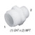 Garden Hose Fitting, 3/4in GHT x 1/2in MPT, Nylon, D3412