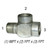 Run Tee Pipe, 3/4in MPT x 3/4in FPT x 3/4in FPT, Steel Zinc Coated, 5602-12