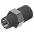 Hex Pipe Reducer Nipple, 1/2in MPT x 3/8in MPT, Steel Zinc Coated, 5404-8-6, 001205