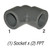 90° Elbow, 1in SLP Socket x 1in FPT, PVC SCH80, Gray