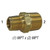 Hex Nipple, 1/8in MPT x 1/4in MPT, Brass, 28-220