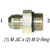 Male Connector, 1/2in Male JIC x 7/8-14 Male Straight Thread x 5/8in O-Ring, Steel Zinc Coated, 6400-8-10