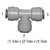 Union Tee, 3/8in Tube x 3/8in Tube x 3/8in Tube, 150PSI @ 73ºF, PI0212S