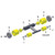 Roller Assembly, 4-Wheel #1 Idler Wheels RCV Steel Wheel Flat Bar for Hanna