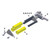 Roller Assembly, 3-Wheel Poly 2in Roller with BRH188 Carrier Links for Hanna Surface CSB3