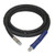 Single-Braid Hose Assembly with (2) 1/4in Wire-Braid Swage Fittings, 1/4in x 10ft, Black