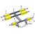 Roller Assembly, Tall 6-Wheel #2 Idler Wheels with C188 Triangle Plates for Hanna