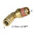 Push-In Elbow Swivel, 1/4in Tube x 1/8in MPT, 285PSI, 0°-150°F, Brass, 20-081