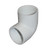 90° Elbow, 1-1/2in FPT x 1-1/2in SLP Socket, PVC SCH40, White