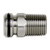 Flow-Through Adapter, PC2 x NPT, Stainless Steel, 1002880