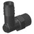 90° Barb, 1/2in x 3/8in NPT, Plastic, Black, 001903