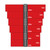 NEOGLIDE Plush Brush 72in Driver and PassengerSide Set, Red