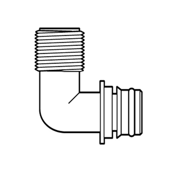 90° Elbow, 1/2-14in Pipe Thread, Viton, Pack of 2, Flojet, 20381-036
