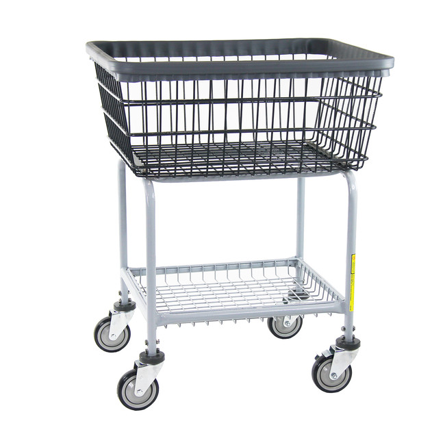 Laundry Cart, 2-1/2 Bushel Capacity, 26-3/4in L x 22in W x 11in D x 33-1/2in H