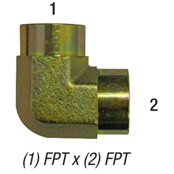 Elbow, 1/2in FPT x 1/2in FPT, Steel Zinc Coated, 5504-8-8