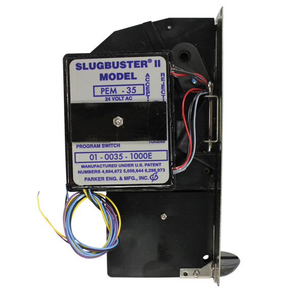 Slugbuster 2 Model P353, Coin Acceptor, Quarter/Token 3in Face, Long Drop, Single Slot