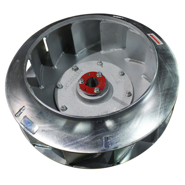 Blower Impeller, 15HP Clockwise, Zinc Plated Steel, Red