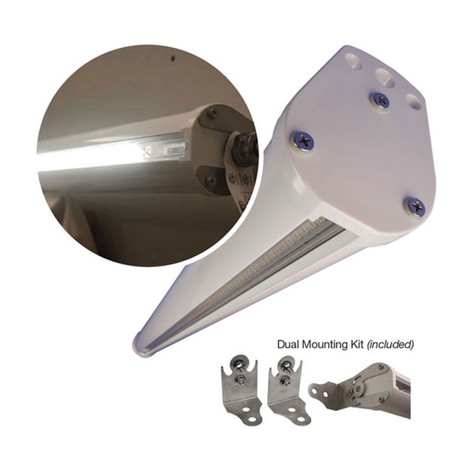 LED Pipe Lite with Stainless Steel Mounts, 6ft L, White