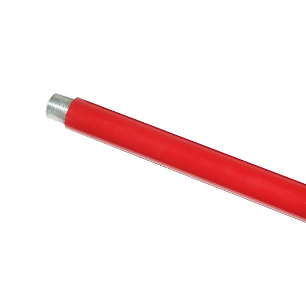Foam Brush Aluminum Handle for Universal and Erie Foam Brush Wand, 3/8in FPT x 1/2in MPT, 40in L, Red Urethane Grip, Hamel