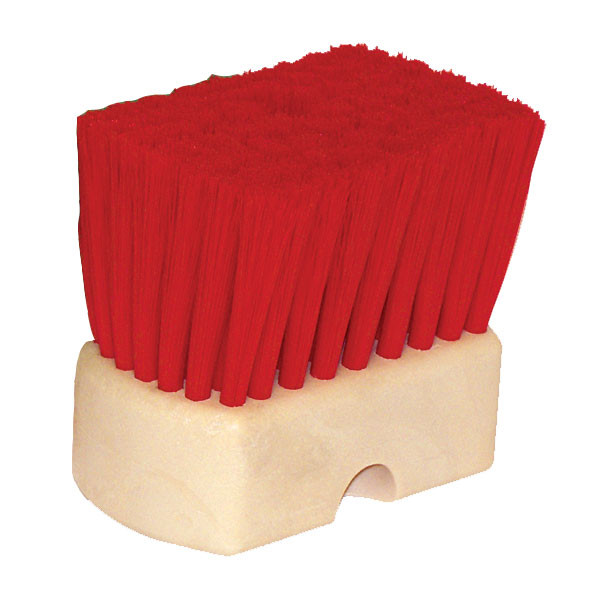 Tire and Wheel Brush, 5in Trim, Red Nylon Bristles, Erie Brush 475300