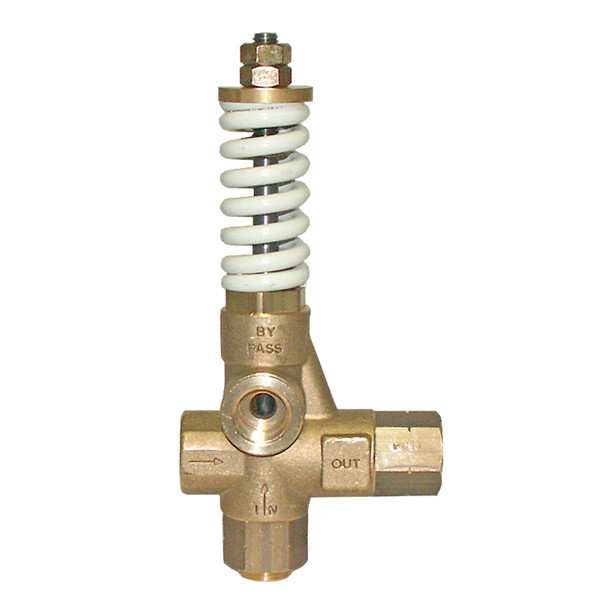 Pressure Sensitive Unloader, 1/2in FPT Inlet/Discharge/Bypass, 21GPM, 2600PSI, 140°F, Cat Pumps 7537