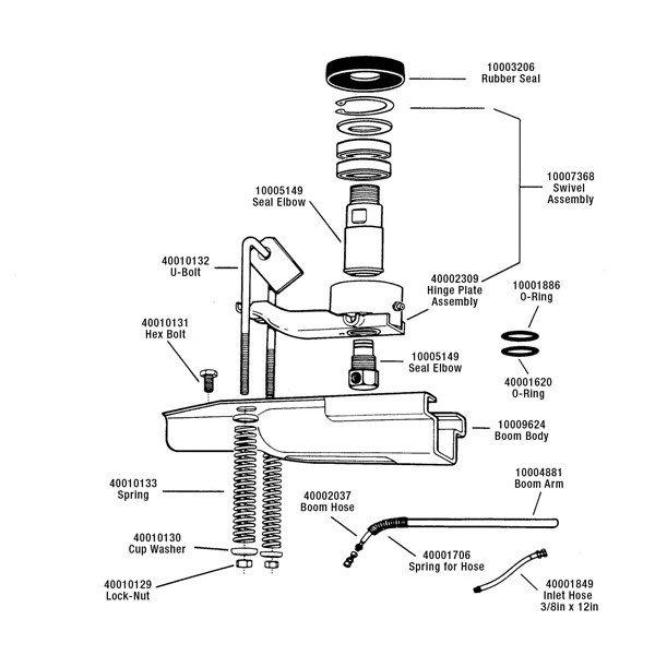 Boom Replacement Arm, Zierden CS2007-A W/SPRING