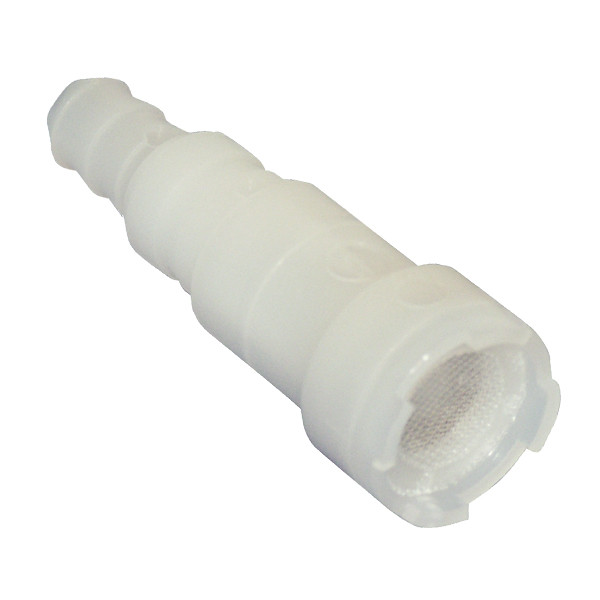 Foot Valve, Step-Down Hose Barb 1/4in-3/8in-1/2in, Polyethylene Plastic, DEMA 100.11P