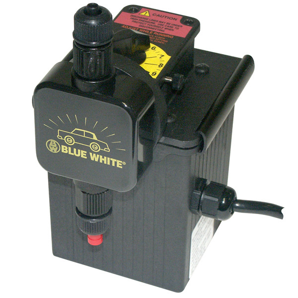 Blue White Chem-Feed Metering Diaphragm Pump, 115V, 1.4oz/Min, 16.3 GPD, C15N302X066V70