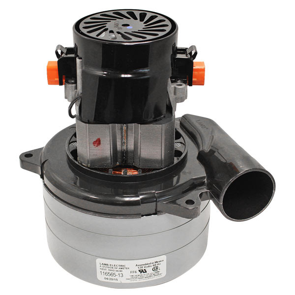 Lamb Vacuum Motor, 120VAC, 2-4/5HP, Tangential Bypass Discharge, 3 Stage, Ametek 116565-13