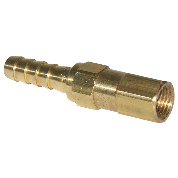 Swivel Connector, 3/8in FPT x 3/8in Hose Barb, 70PSI, 180°F, Brass, Spraying System 11990-61