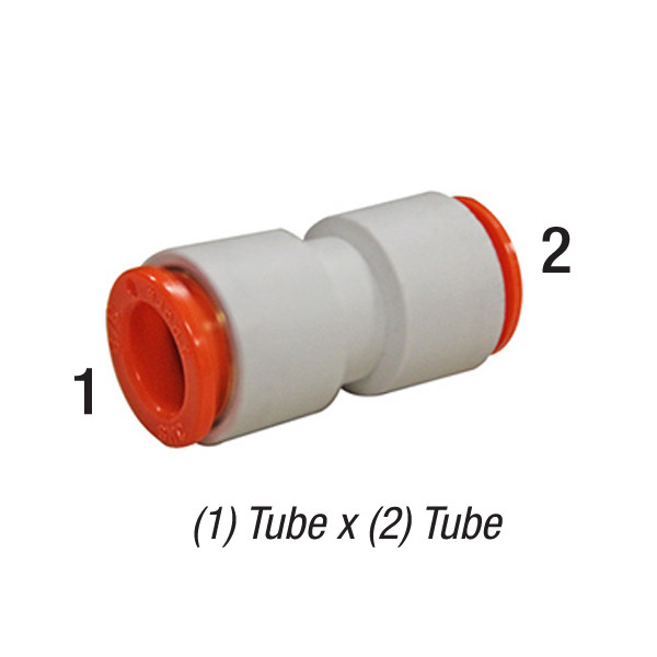 Straight Union Connector, 1/2in Tube x 1/2in Tube, 145PSI, Pack of 10, SMC One Touch Fitting KQ2H13-00A
