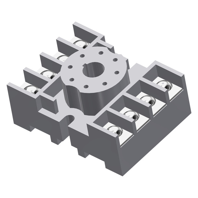 Octal Relay Socket Base 8-Pin, 10amps AC, 901308