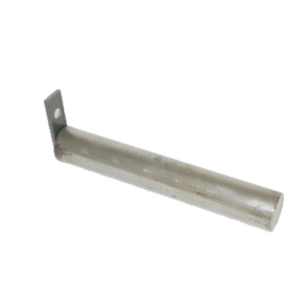 Stationary Shaft with Tab and Zerk Fittings, 2in for Hanna Conveyor 253435