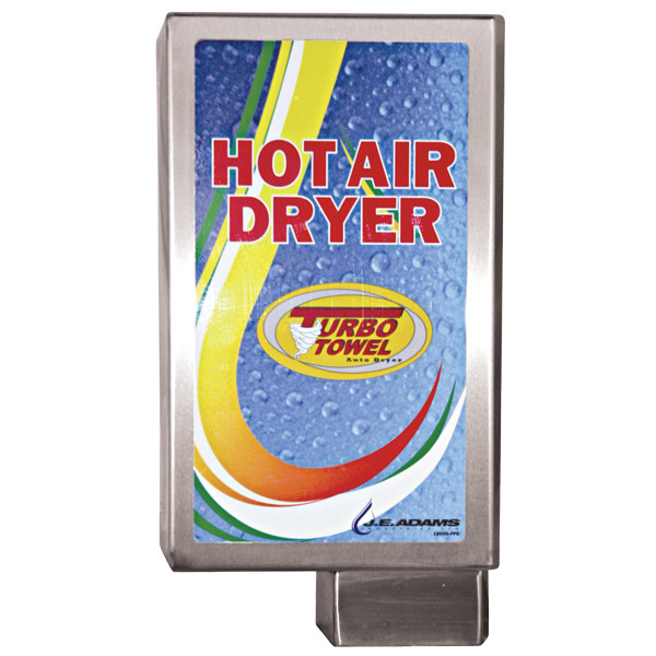 Turbo Towel In-Bay Dryer, 19.5in L x 10in W x 10in Dia. J.E. Adams 18000