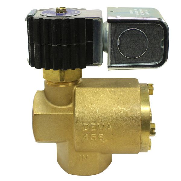 Solenoid Valve, 1in FPT, Normally Closed, Junction Box 120V, Brass Body, High Pressure, DEMA 458P.6