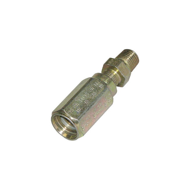 Wire Braid Reusable Fitting for 100R1 Hose, Rigid Male End 3/8in MPT x 3/8in I.D. Steel, 14266