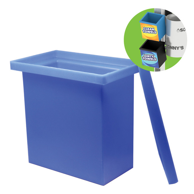 3-Gallon Clean Towels Bucket, 15-1/2in L x 9-1/2in W, Blue