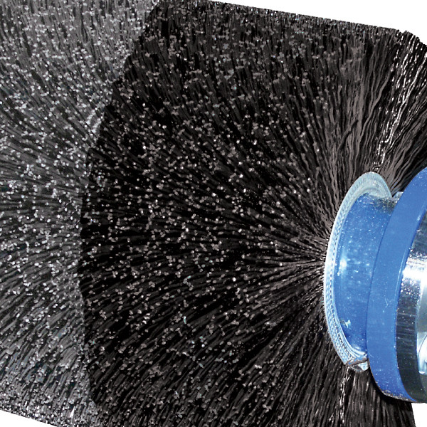 Tire Brush, 96in L x 8in O.D. 4-Bolt Flange Style Attachment, Tynex/Poly
