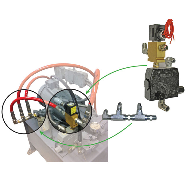 Tire Seal Hydraulic Power Pack Conversion Kit, 24V