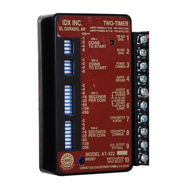 IDX Flat Pack Dual Timer, 115VAC or 24VAC, AT422