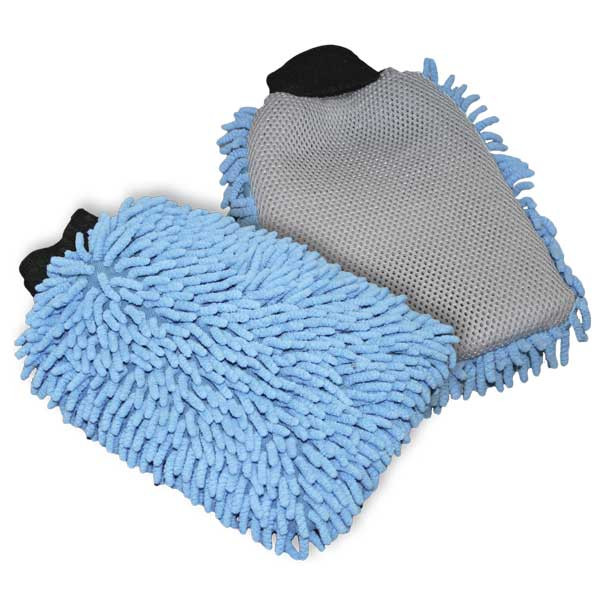 Microfiber Chenille Scrubber 2-in-1 Wash Mitt or Pad, 8in x 11in, Blue, S.M. Arnold 25-332