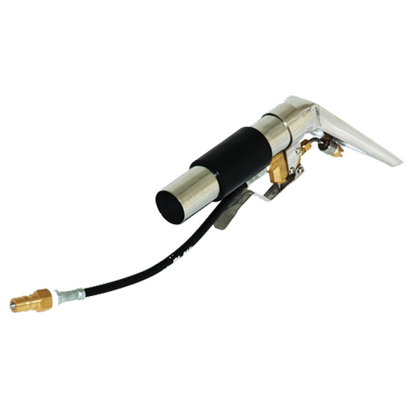 Powr-Flite Upholstery Tool, 1-1/2in Tube, 400PSI, 3-1/2in Cleaning Head with 1/4in MPT Adapter for Coupling, Stainless Steel, AA162