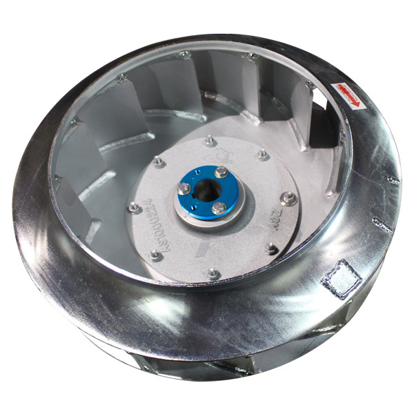 Blower Impeller, 10HP CounterClockwise, Zinc Plated Steel, Blue
