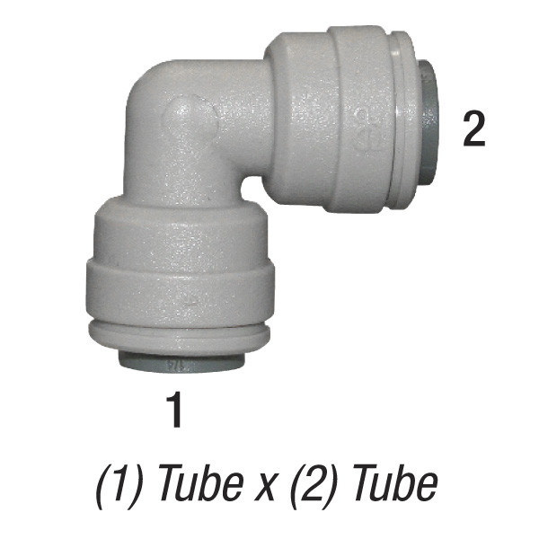 John Guest Elbow Union, 3/8in Tube x 3/8in Tube, PI0312S