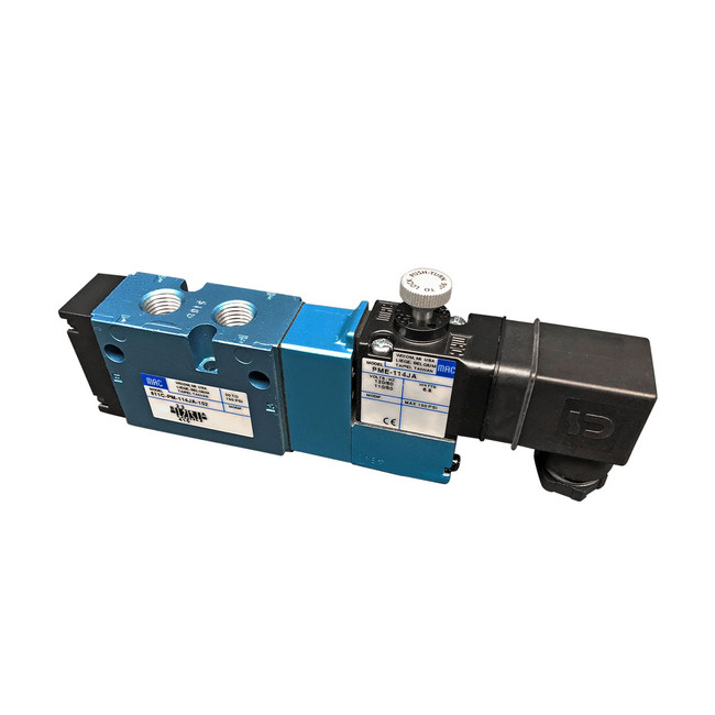 MAC Solenoid Pneumatic Valve 4-Way, 20-150PSI, 6.8 Watts, D120VAC, 811CPM-114JA152