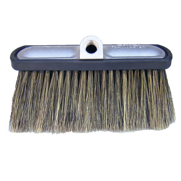 Foam Brush, Brass 1/2 FPT, 4-1/2in Hogs Hair Bristle, Aluminum Head Black Bumper, Erie Brush 212370