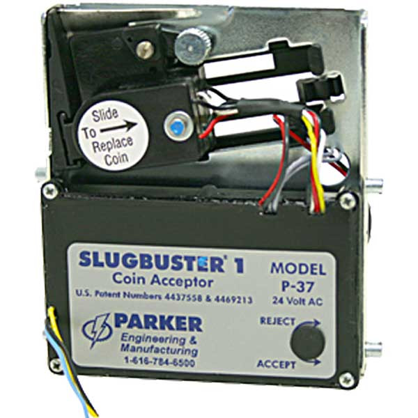 Slugbuster 1 Model, Coin Acceptor, Hamilton New Style, 6 Pin, Single Coin, P37