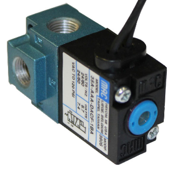 MAC Solenoid Pneumatic Valve 3-Way, 24VAC, 1/8in FPT Ports, 35A-AAA-DACF-1BA