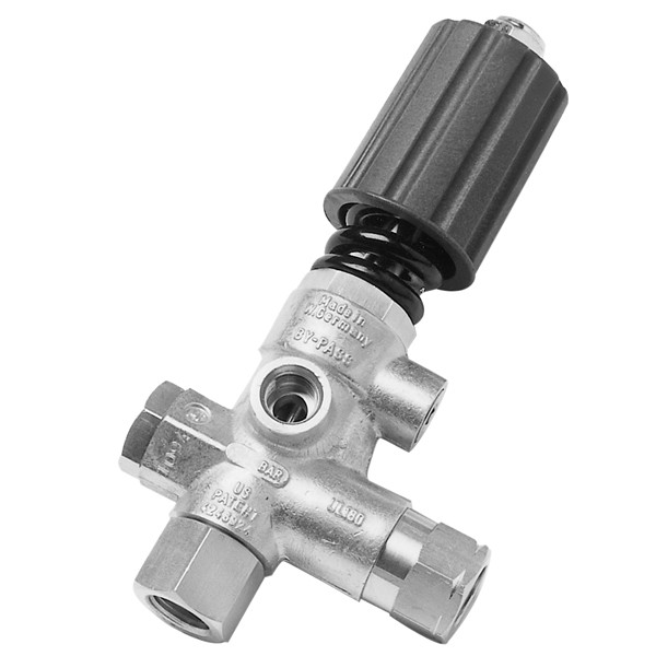 Unloader, 3/8in FPT Inlet x 3/8in FPT Outlet x 1/4in BSP Bypass, Gauge Port 1/4in BSP, 5GPM, 4000PSI, Giant 22765A