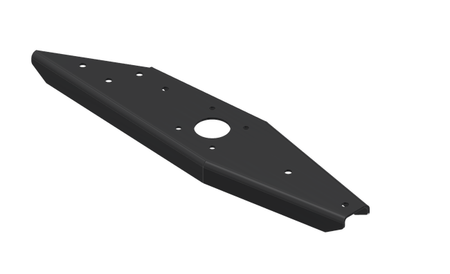Elbow for Grill Brush DS Top, PS Bottom, Black Powder Coated